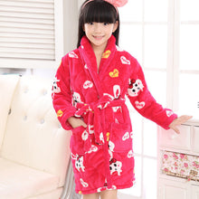 Load image into Gallery viewer, Coral Fleece Quilted Bathrobe For Baby Kids