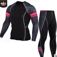 Load image into Gallery viewer, Men's Sports Suit Tights Long Sleeve Sports Men's Fitness T-shirt Quick-drying Super Elastic PRO Set