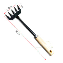 Load image into Gallery viewer, Garden Garden Tools Wooden Handle Rake Five Tooth Rake