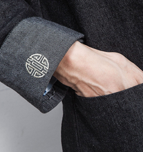 Load image into Gallery viewer, Retro Fashion Chinese Style Hanfu Denim Jacket Cheongsam Top Shirt