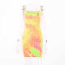 Load image into Gallery viewer, Fluorescent Camouflage Sling Dress