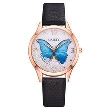 Load image into Gallery viewer, Gaiety Brand Women Watches Luxury Removable Rhinestone Butterfly Watches Ladies Leather Dress Ladies Wrist Watches Female Clock