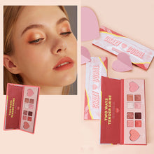 Load image into Gallery viewer, 10 Color Creamy Matte EyeShadow Palette Glitter Shimmer Metallic Eyeshadow