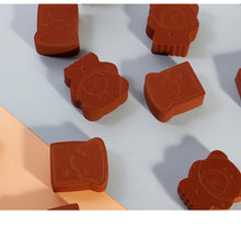 Load image into Gallery viewer, 6PCS Kapmore Cute Makeup Sponge Cartoon Bear Toast Decor Cosmetic Puff with Bag