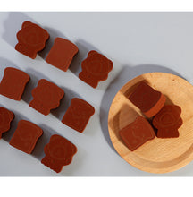 Load image into Gallery viewer, 6PCS Kapmore Cute Makeup Sponge Cartoon Bear Toast Decor Cosmetic Puff with Bag