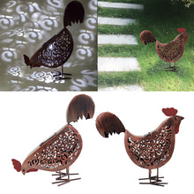 Load image into Gallery viewer, Solar Garden Lamp Iron Rooster Shape Landscape Light Outdoor Decorative Lamp