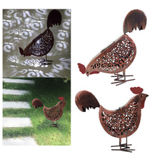 Load image into Gallery viewer, Solar Garden Lamp Iron Rooster Shape Landscape Light Outdoor Decorative Lamp