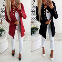 Load image into Gallery viewer, Long sleeved buttoned slim blazer