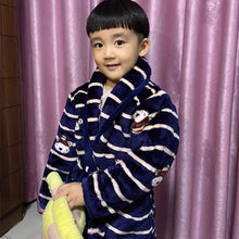 Load image into Gallery viewer, Coral Fleece Quilted Bathrobe For Baby Kids