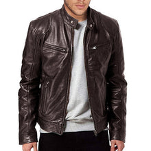 Load image into Gallery viewer, PU Leather Jacket Slim Leather Jacket