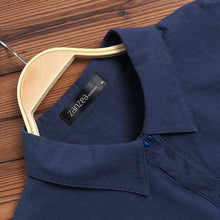 Load image into Gallery viewer, Elegant Solid Color Slit Dress Long Shirt Dress