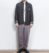 Load image into Gallery viewer, Retro Fashion Chinese Style Hanfu Denim Jacket Cheongsam Top Shirt