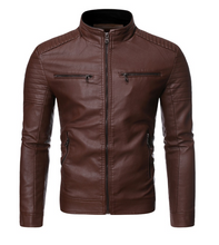 Load image into Gallery viewer, Zip decorative motorcycle jacket