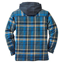 Load image into Gallery viewer, Thickened Cotton Padded Plaid Long Sleeve Loose Hooded Jacket