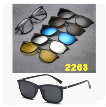 Load image into Gallery viewer, Liuhe one daughter mirror five piece magnetic suction sleeve mirror, male and female polarized sunglasses, sunglasses, glasses bags.