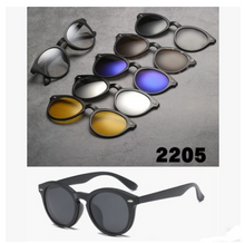 Load image into Gallery viewer, Liuhe one daughter mirror five piece magnetic suction sleeve mirror, male and female polarized sunglasses, sunglasses, glasses bags.