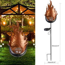 Load image into Gallery viewer, LED Solar Flame Metal Decorative Light