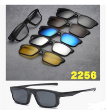 Load image into Gallery viewer, Liuhe one daughter mirror five piece magnetic suction sleeve mirror, male and female polarized sunglasses, sunglasses, glasses bags.