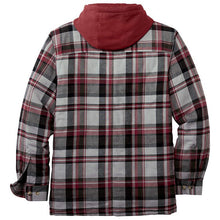 Load image into Gallery viewer, Thickened Cotton Padded Plaid Long Sleeve Loose Hooded Jacket