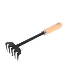 Load image into Gallery viewer, Garden Garden Tools Wooden Handle Rake Five Tooth Rake
