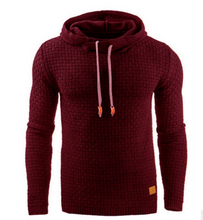 Load image into Gallery viewer, Men's Jacquard Sweater Long-sleeved Hoodie Warm Color Hooded Sweatshirt Jacket