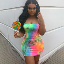 Load image into Gallery viewer, Fluorescent Camouflage Sling Dress