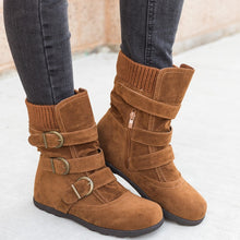 Load image into Gallery viewer, Casual Winter Boots Strap Buckle Shoes