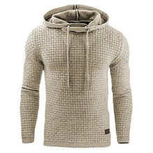 Load image into Gallery viewer, Men's Jacquard Sweater Long-sleeved Hoodie Warm Color Hooded Sweatshirt Jacket