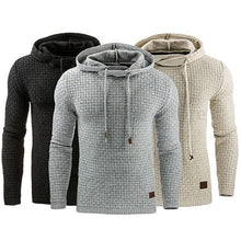 Load image into Gallery viewer, Men's Jacquard Sweater Long-sleeved Hoodie Warm Color Hooded Sweatshirt Jacket
