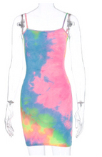 Load image into Gallery viewer, Fluorescent Camouflage Sling Dress
