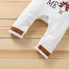 Load image into Gallery viewer, 0-18M Infant Baby Autumn Romper Long Sleeve Letter Turkey Printed Hooded Jumpsuit Clothing