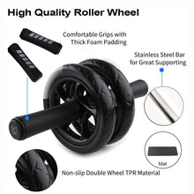 Load image into Gallery viewer, No Noise Abdominal Wheel Ab Roller With Mat For Gym Muscle Trainer Exercise Fitness Equipment