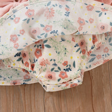 Load image into Gallery viewer, Citgeett Spring Princess Infant Baby Girls Bodysuit Dress Flowers Printed Patchwork Long Sleeve Bowknot Jumpsuits Headband