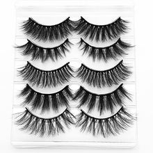 Load image into Gallery viewer, New 5Pairs 15-25mm 3D Mink Lashes Natural False Eyelashes,Extension eyelashes