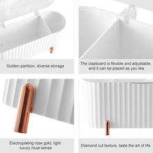 Load image into Gallery viewer, Desktop Cosmetics Storage Box Dust-proof Makeup Organizer For Cotton Pads Swabs Beauty Egg Holder Bathroom Jewelry Organizer