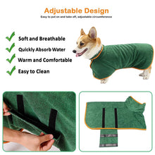 Load image into Gallery viewer, Dog Bathrobe Pet Drying Coat Clothes Microfiber Absorbent Beach Towel for Large Medium Small Dogs Cats Fast Dry Dog Accessories
