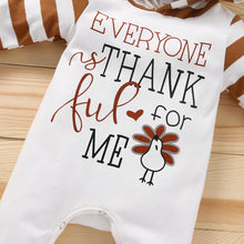 Load image into Gallery viewer, 0-18M Infant Baby Autumn Romper Long Sleeve Letter Turkey Printed Hooded Jumpsuit Clothing