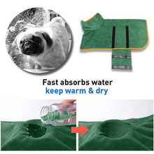 Load image into Gallery viewer, Dog Bathrobe Pet Drying Coat Clothes Microfiber Absorbent Beach Towel for Large Medium Small Dogs Cats Fast Dry Dog Accessories