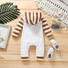 Load image into Gallery viewer, 0-18M Infant Baby Autumn Romper Long Sleeve Letter Turkey Printed Hooded Jumpsuit Clothing