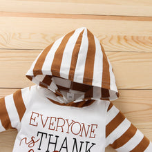 Load image into Gallery viewer, 0-18M Infant Baby Autumn Romper Long Sleeve Letter Turkey Printed Hooded Jumpsuit Clothing