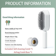 Load image into Gallery viewer, Massage Comb Hair Brush Air Cushion One-Key Self Cleaning Hair Comb Professional Detangling Scalp Air Bag Combs For Hair