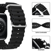 Load image into Gallery viewer, Ocean for Apple watch band 49mm 44mm 40mm 45mm 41mm 42mm 38mm correa silicone bracelet iWatch series 7 6 4 5 3 se Ultra 8 Strap