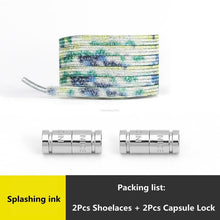 Load image into Gallery viewer, Rainbow Elastic Laces Sneaker No Tie Shoe laces New Capsule Lock Shoelaces without ties Kids Adult Quick Flat Shoelace for Shoes