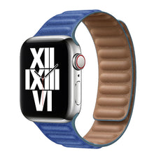 Load image into Gallery viewer, Leather Strap for Apple Watch Band 45mm 41mm 44mm 40mm Original Magnetic Loop Link Bracelet iWatch Ultar 8 7 6 SE 5 4 3 42mm