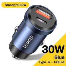 Load image into Gallery viewer, Essager 30W USB Car Charger Quick Charge4.0 QC PD 3.0 SCP 5A USB Type C Car Fast Charging For iPhone 14 13 Huawei Samsung Xiaomi