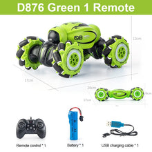 Load image into Gallery viewer, D876 1:16 4WD RC Car Radio Gesture Induction Music Light Twist High Speed Stunt Remote Control Off Road Drift Vehicle Cars Model