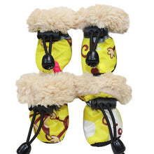 Load image into Gallery viewer, 4pcs Waterproof Pet Dog Shoes Anti-slip Rain Snow Boot Footwear Thick Warm For Small Cats Dogs Puppy Dog Socks Booties