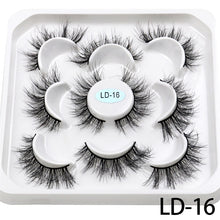 Load image into Gallery viewer, New 5Pairs 15-25mm 3D Mink Lashes Natural False Eyelashes,Extension eyelashes