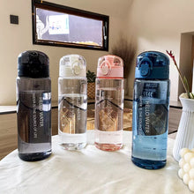Load image into Gallery viewer, Water Bottle Sport for Adults and Children, Men Women Transparent Water Bottle Made of Edible-grade Plastic.