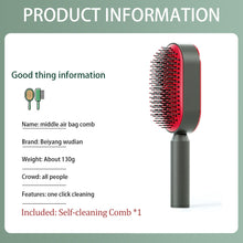 Load image into Gallery viewer, Massage Comb Hair Brush Air Cushion One-Key Self Cleaning Hair Comb Professional Detangling Scalp Air Bag Combs For Hair